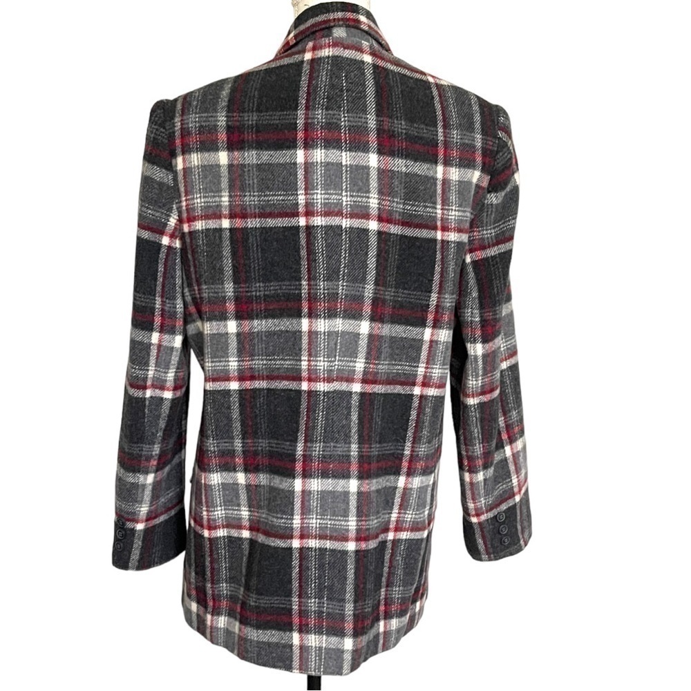 White Stag Woolen Blazer Jacket Grey Check Size L/XL - Picture 2 of 3